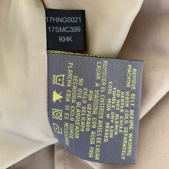 Kenneth Cole trench coat, khaki, small - Picture 10 of 10